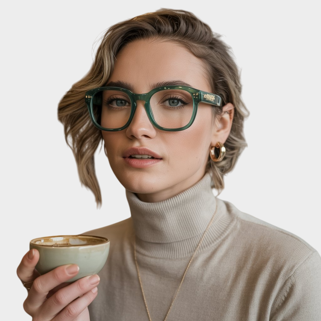 Klair Retro Green Blue Light Glasses