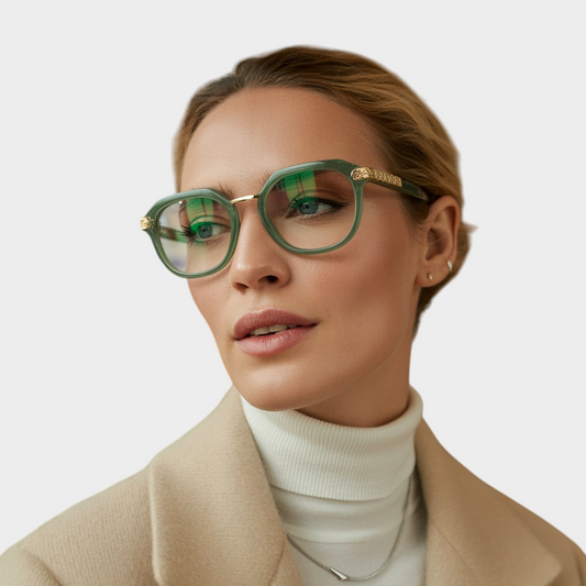 Klair Retro Green Blue Light Glasses