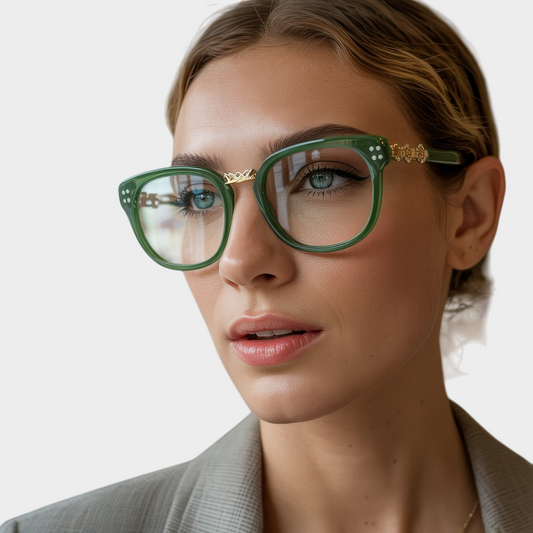 Klair Retro Green Blue Light Glasses
