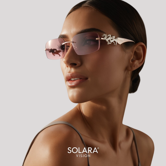 Ruiao rimless sunglasses UV400 fashion square metal glasses for men women designer man's brand sun glasses shades for outdoor